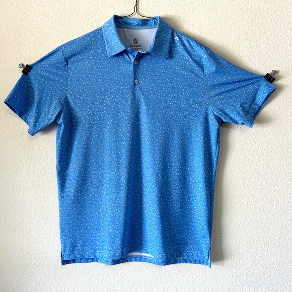 Scales Performance Polo with Shark Teeth Design - Size Large - Picture 1 of 5